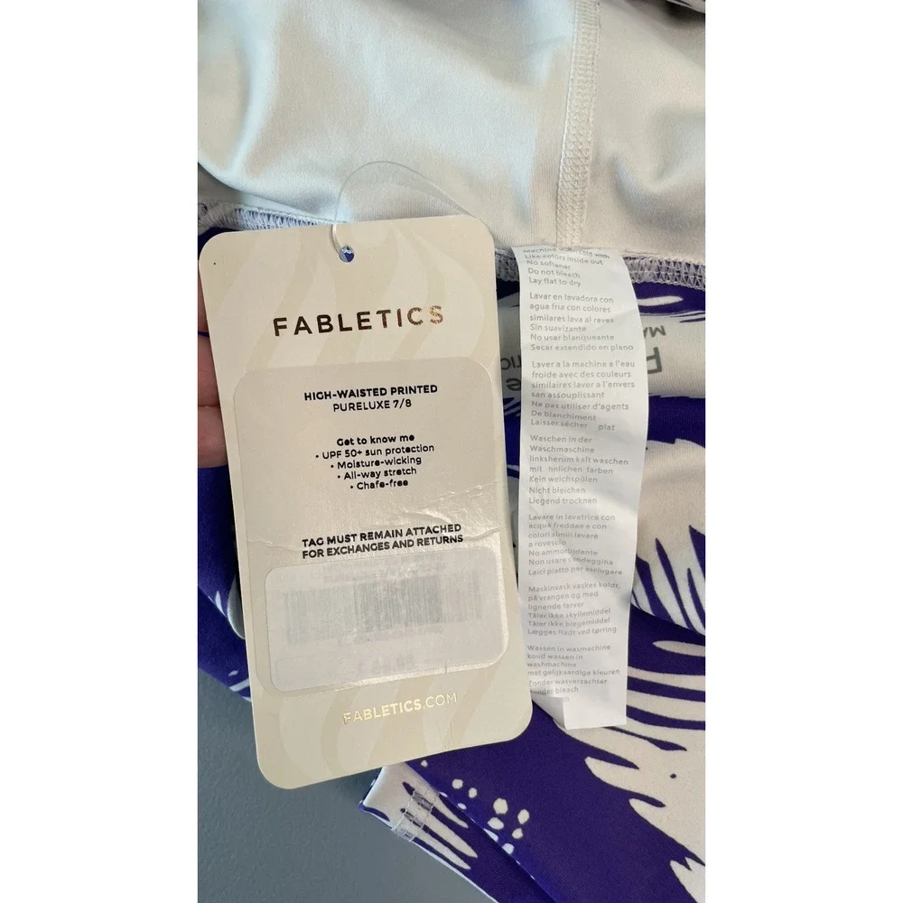 NWT Fabletics Oasis PureLuxe High-Waisted 7/8 Legging Paradiso Purple Size 4X - Picture 6 of 8